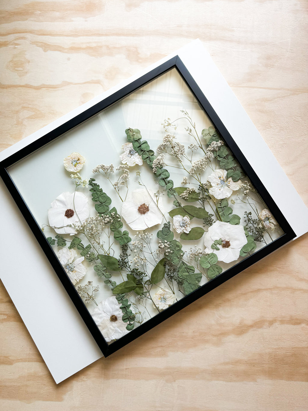 20×20 Custom Pressed Flower Frame