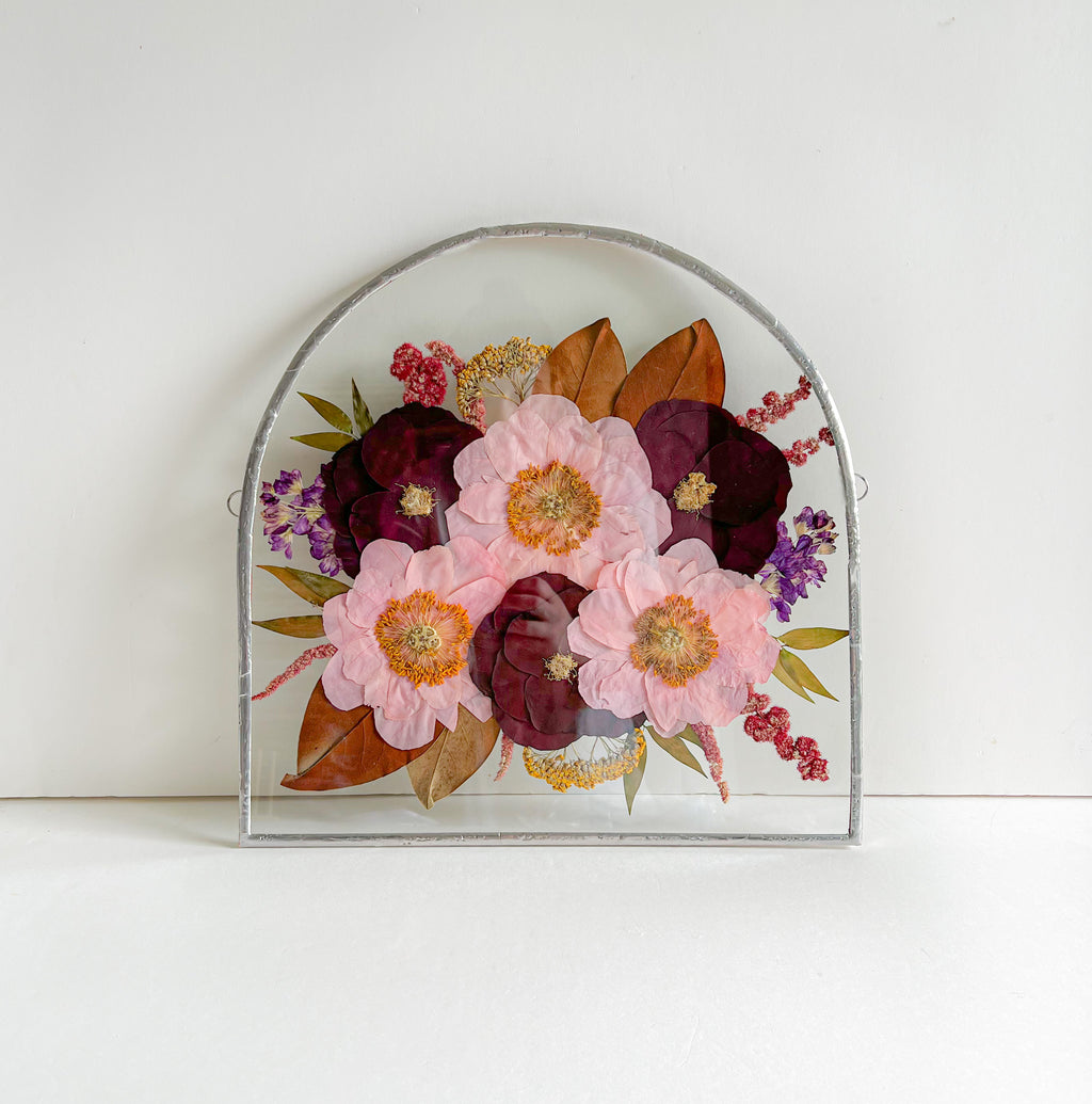 14×14 Arch Custom Pressed Flower Frame