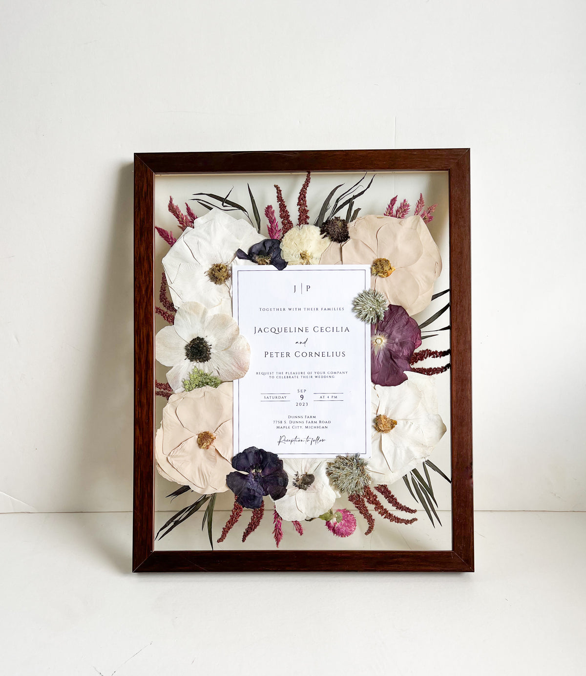 11x14 Custom Pressed Flower Frame