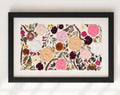 22x36 Custom Pressed Flower Frame