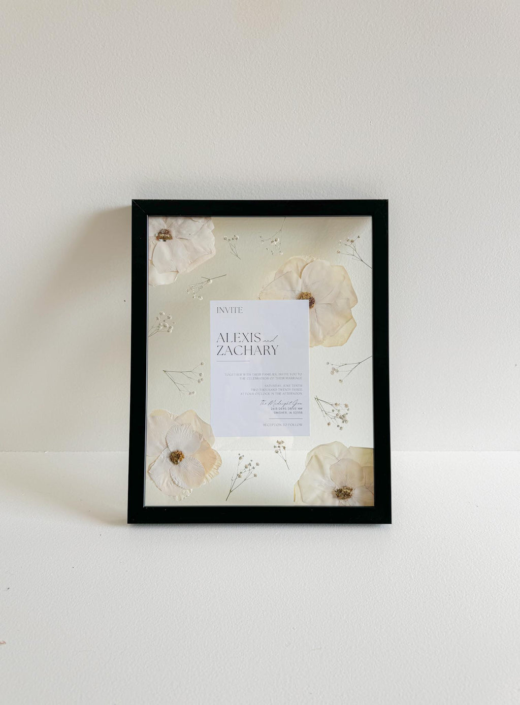 11x11 custom pressed flower frame