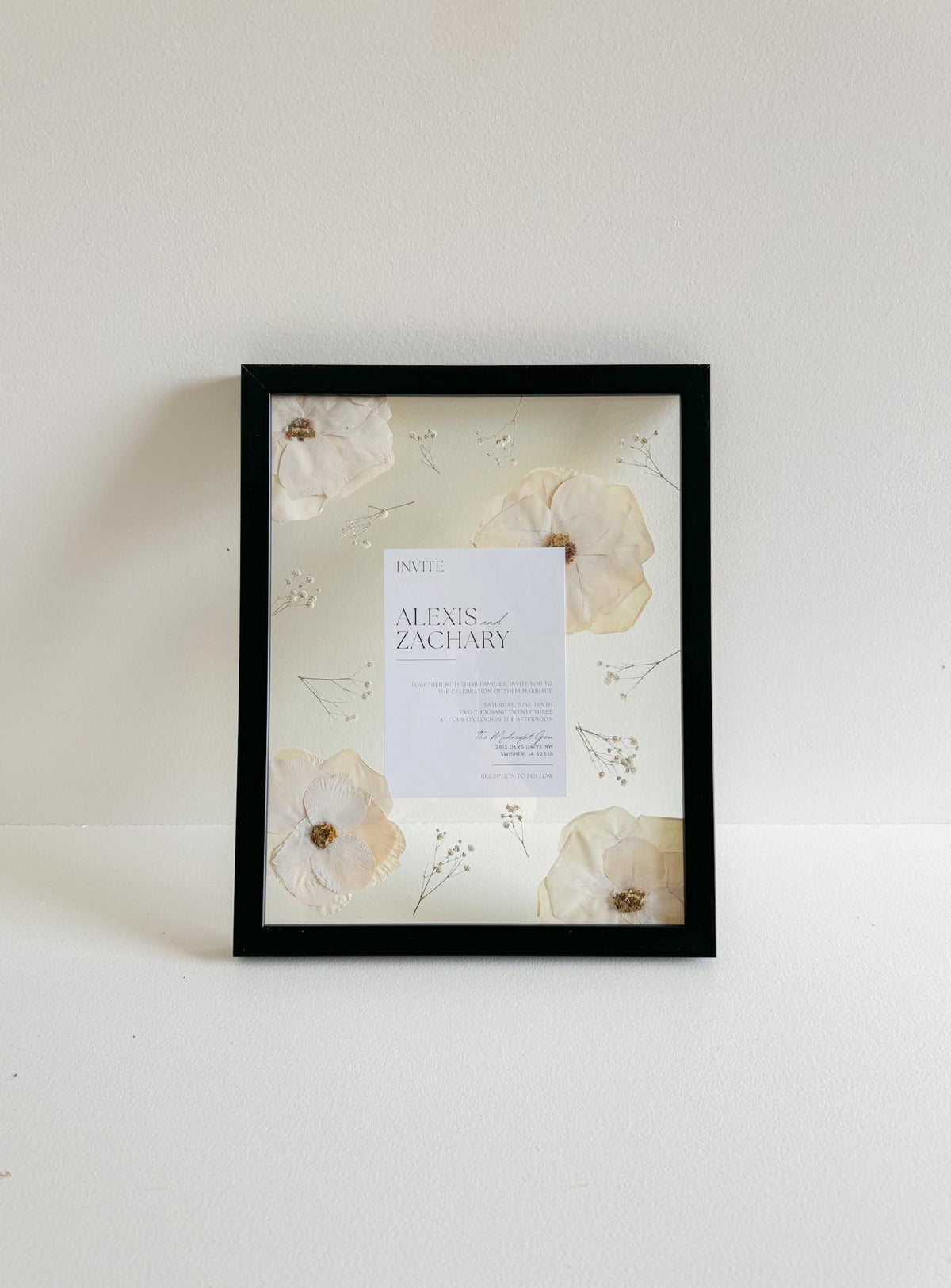 11x11 custom pressed flower frame