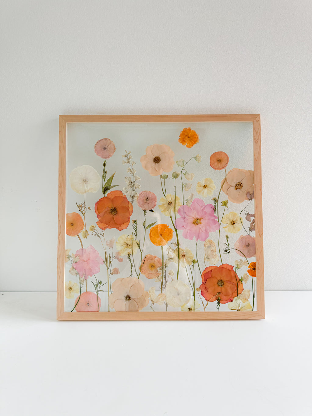 20×20 Custom Pressed Flower Frame