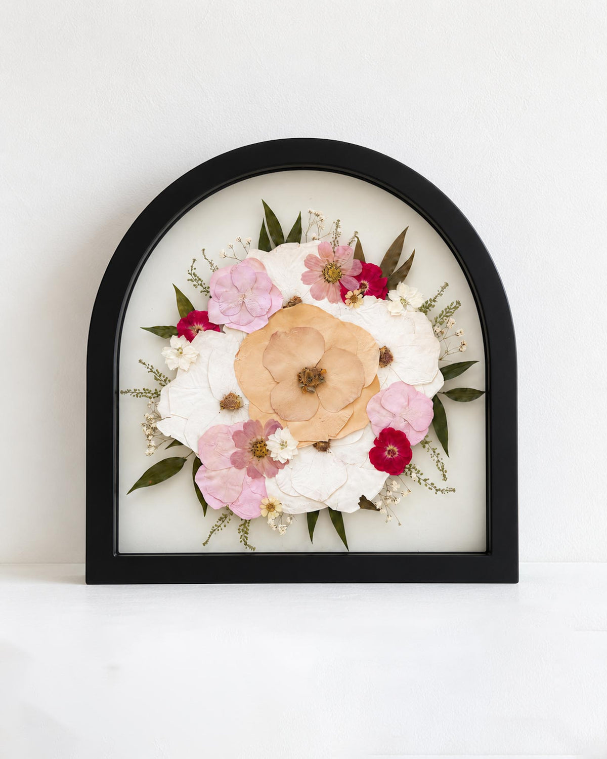 14×14 Arch Custom Pressed Flower Frame